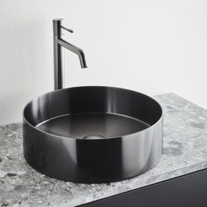 Malja-Allas Circle Steel Harjattu Mustakromi