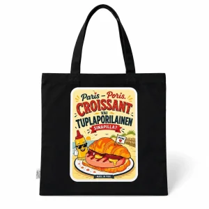 Kangaskassi Croissant vai Tuplaporilainen 45 x 45 cm – Herkkusuun valinta