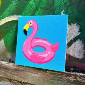Sisustuslaatta 10x10cm - Flamingo