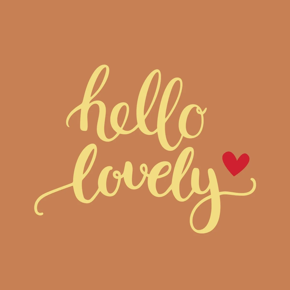 Sisustuslaatta 10x10cm - Hello lovely
